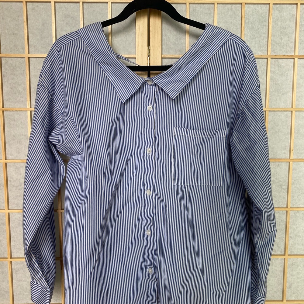 Forever 21 medium sized shirt with white stripes.